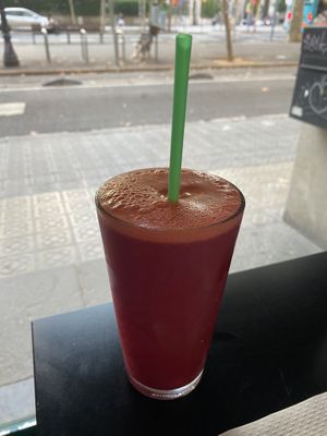 Juice, highly recommended. at The Mantraa in Barcelona