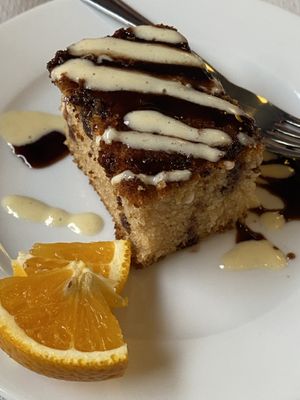 Orange cake at The Mantraa in Barcelona