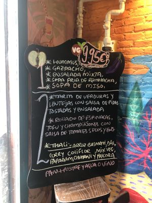 Menù of the day  at The Mantraa in Barcelona