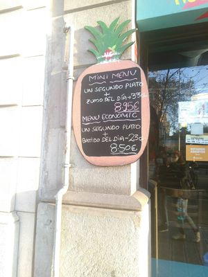 Mini menú at The Mantraa in Barcelona