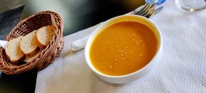 Puré de zanahoria at The Mantraa in Barcelona