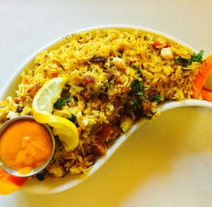 Biryani at The Mantraa in Barcelona