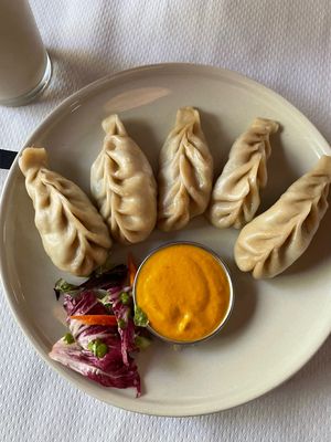 Momos (Nepalese dumplings)  at The Mantraa in Barcelona