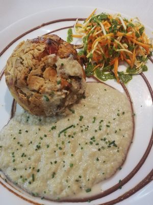 Niu de patata i xampinyons at The Mantraa in Barcelona