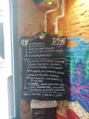 Menú del dia at The Mantraa in Barcelona