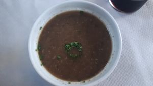 Mushroom soup at The Mantraa in Barcelona