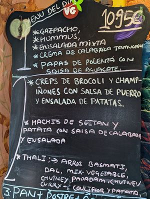 Menu del día at The Mantraa in Barcelona