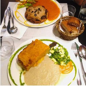 main dish of the 3course  at The Mantraa in Barcelona