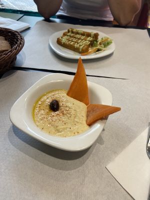 Hummus  at The Mantraa in Barcelona