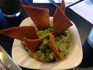 Tapas - Guacamole with indian tortilla chips  at The Mantraa in Barcelona