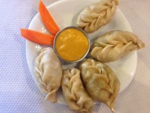 Tapas - Indian dumplings at The Mantraa in Barcelona