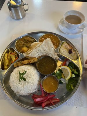 Nepali Thali  at The Mantraa in Barcelona