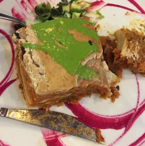 lasaña verduras at The Mantraa in Barcelona