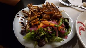 Fried tofu at The Mantraa in Barcelona
