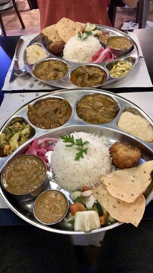 Thali, in the top 5 meals I’ve ever eaten! at The Mantraa in Barcelona