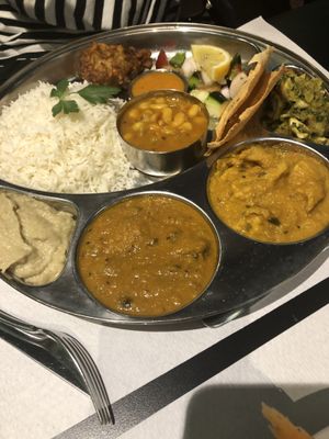 Thali. Amazing. Nepalese flavours. Delicious.  at The Mantraa in Barcelona