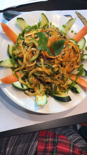 Cucumber noodle salad at The Mantraa in Barcelona