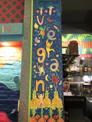 Cute art at The Mantraa in Barcelona