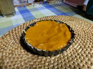 walnut apricot tart, I think. yummy at Casa El Delfin in Trinidad