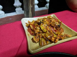 some okra dish. forget the name. tasty at Casa El Delfin in Trinidad