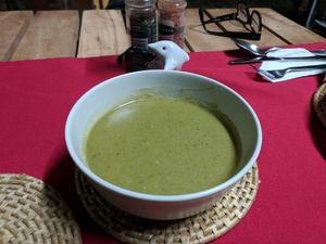 kale... something soup. excellent at Casa El Delfin in Trinidad