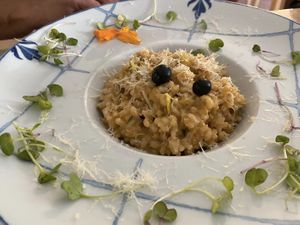 Risotto vegano at Crock and cock in Bilbao