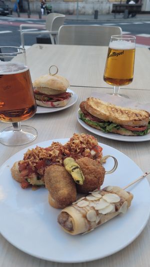 Five pintxos at Crock and cock in Bilbao