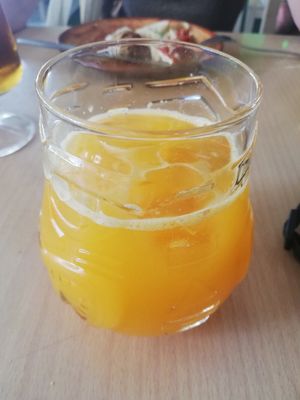 Orange juice at Crock and cock in Bilbao