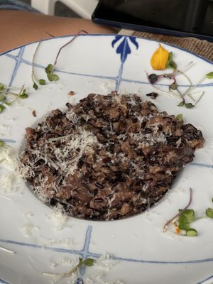 Risotto arroz negro menú del día  at Crock and cock in Bilbao