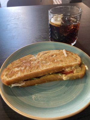 Delicious vegan tofu and mostard sandwich   at Crock and cock in Bilbao