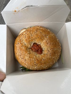Bagel to go  at Crock and cock in Bilbao
