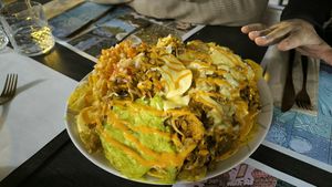 Nachos at Crock and cock in Bilbao