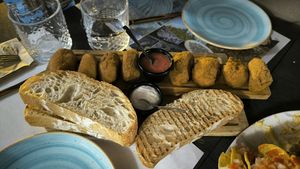 Croquetas at Crock and cock in Bilbao