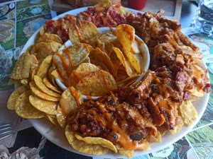 Super nachos at Crock and cock in Bilbao