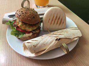 Just some of many vegan pintxos on offer at Crock and cock in Bilbao