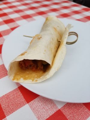 Tex mex burrito at Crock and cock in Bilbao