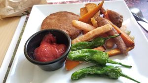 No vaca burguer at Crock and cock in Bilbao