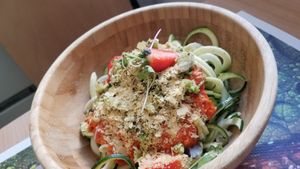 Calabacin espirulizado at Crock and cock in Bilbao