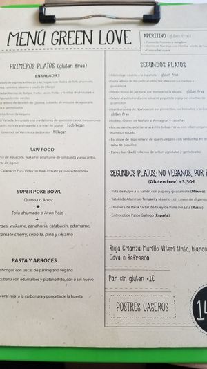 Carta Opcionales at Crock and cock in Bilbao