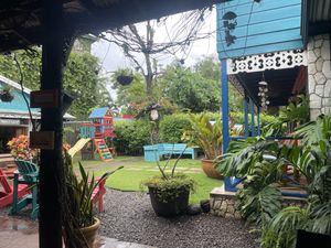 The garden  at Miss T's Kitchen in Ocho Rios