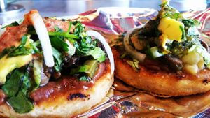 Vegan Sopes at La Blue Casa in Arlington