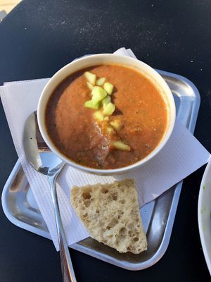 The tomato gazpacho!  at Soup En Zo - Van Baerle in Amsterdam