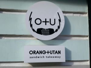 signage at Orang+utan - Sichovykh Striltsiv St in Kyiv