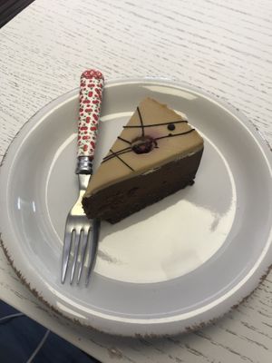 Some kind of chocolate cherry cheesecake for about 6 BGN or €3 at Rawlly in Sofia