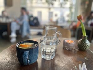 Fresh ginger tea  at 7Stern in Vienna