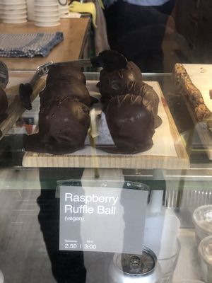 Raspberry balls  at Kaffe O in Belfast