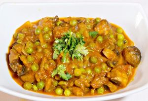 Mushroom Peas Masala at Rajput Indian Cuisine in Suffolk