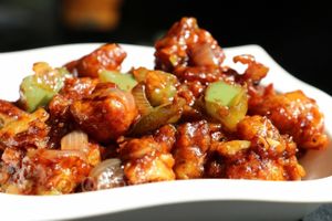 Cauliflower Manchurian at Rajput Indian Cuisine in Suffolk