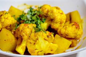 Potato Cauliflower Masala at Rajput Indian Cuisine in Suffolk