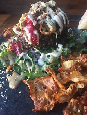 Juicy, yummy main dish at Rawtastic in Berlin